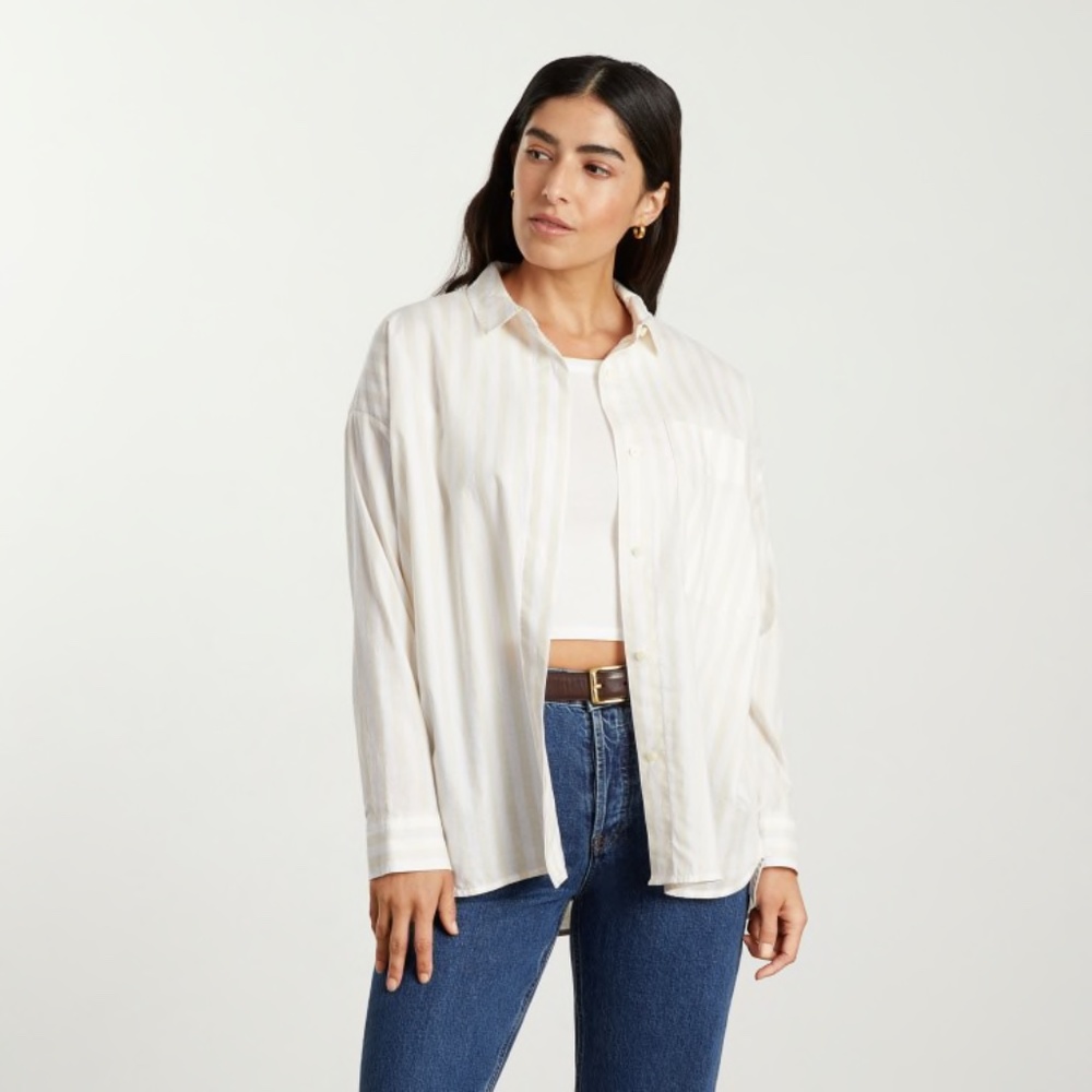 Everlane The Oversized Silky Cotton Shirt Worn Once